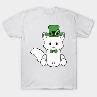 St Patrick Day White Fox T-Shirt